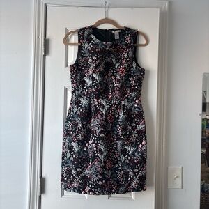 H&M Black Floral Mini Dress